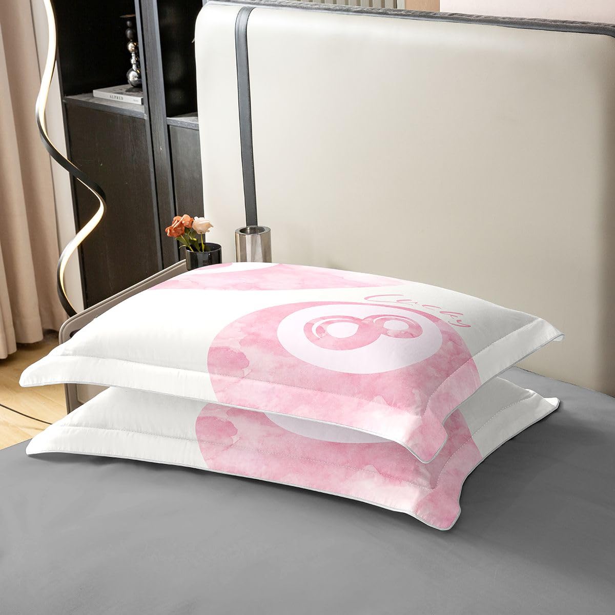 Homewish Modna poszewka na kołdrę z 8 kulkami różowa szczęśliwa Y2K bawełna zestaw pościeli gradientowa poszewka na kołdrę preppy wystrój pokoju estetyczne zestawy łóżek