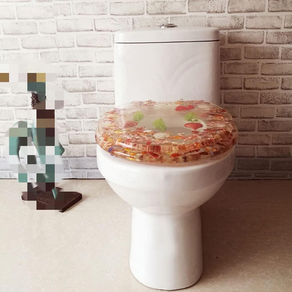 Universal Slow-Close Toilet Seats Cover,Europe Resin Lid