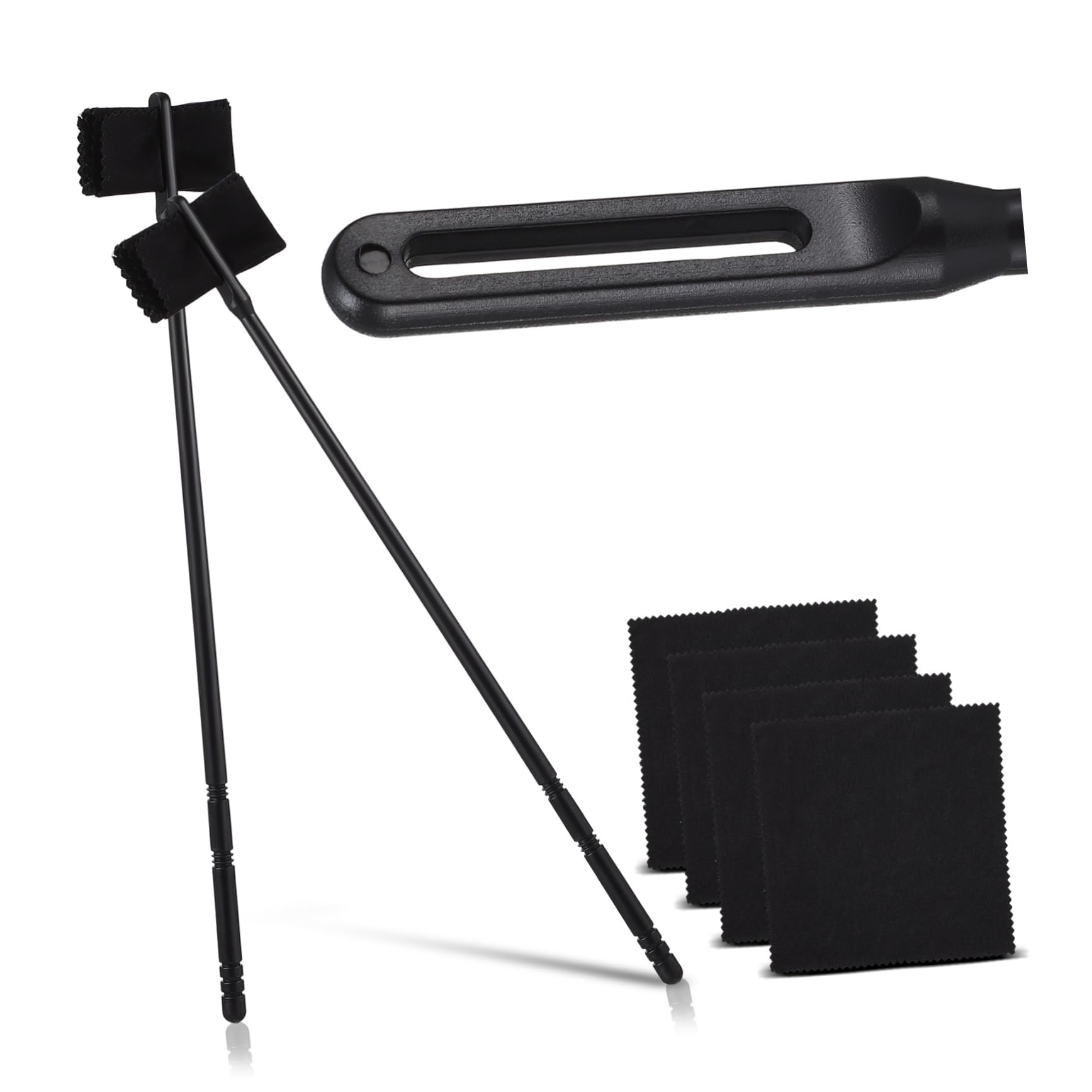 CIMAXIC Essential Flute Care Kit Cleaning Rod Cloth for Flute Guitar Sax Piano Maintenance