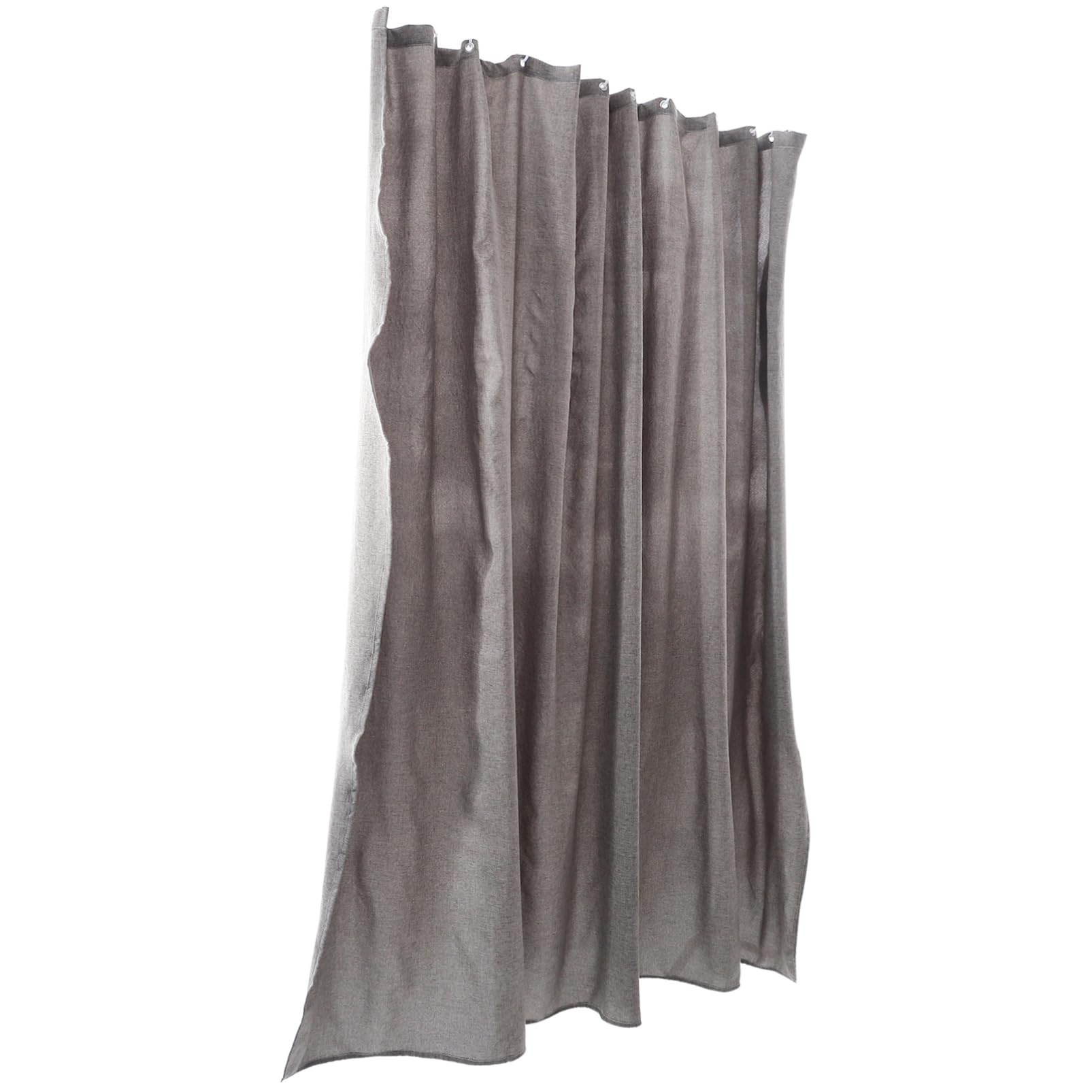 Rideau de douche pour intimité Alipis élégant tissu gris solide anti regards