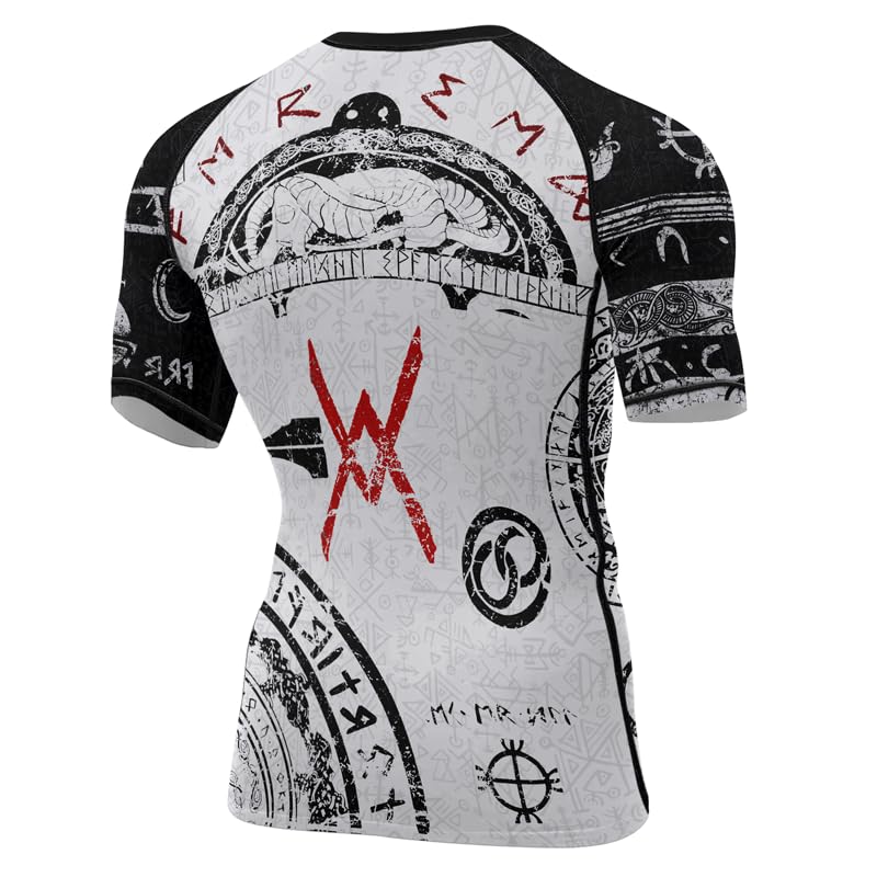 Viking Short Sleeve Compression Shirt for Men - Performance Fit Rash Guard – Suitable for MMA BJJ and Workout3