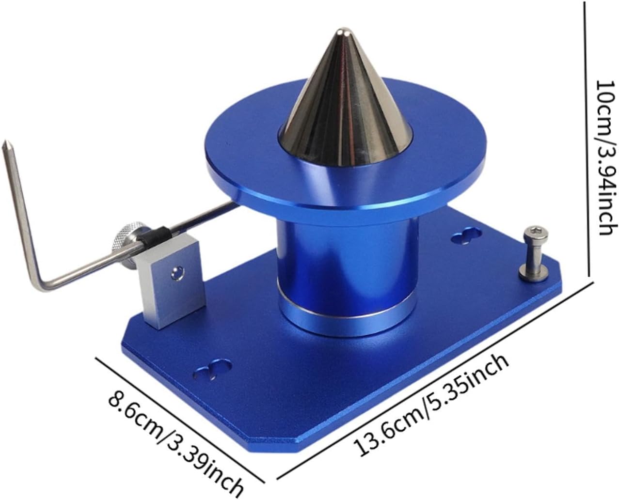 Wall Mounted Holder for Lawn Mower Blade Balancer 3.3x5.3x3.9inch, Blue