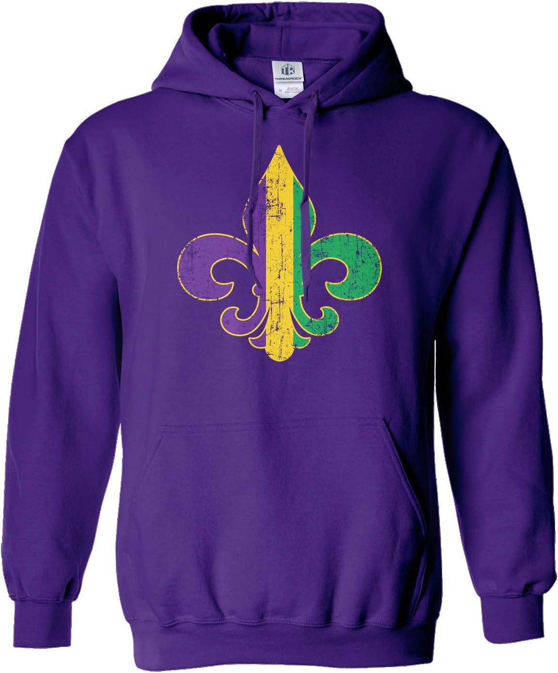 Threadrock Mardi Gras Fleur De Lis Unisex Hoodie Sweatshirt
