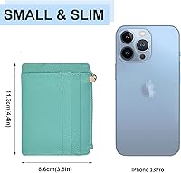 Vista 5 de Monedero delgado con bloqueo RFID, con bolsillo frontal para monedas, tarjetero, para mujer