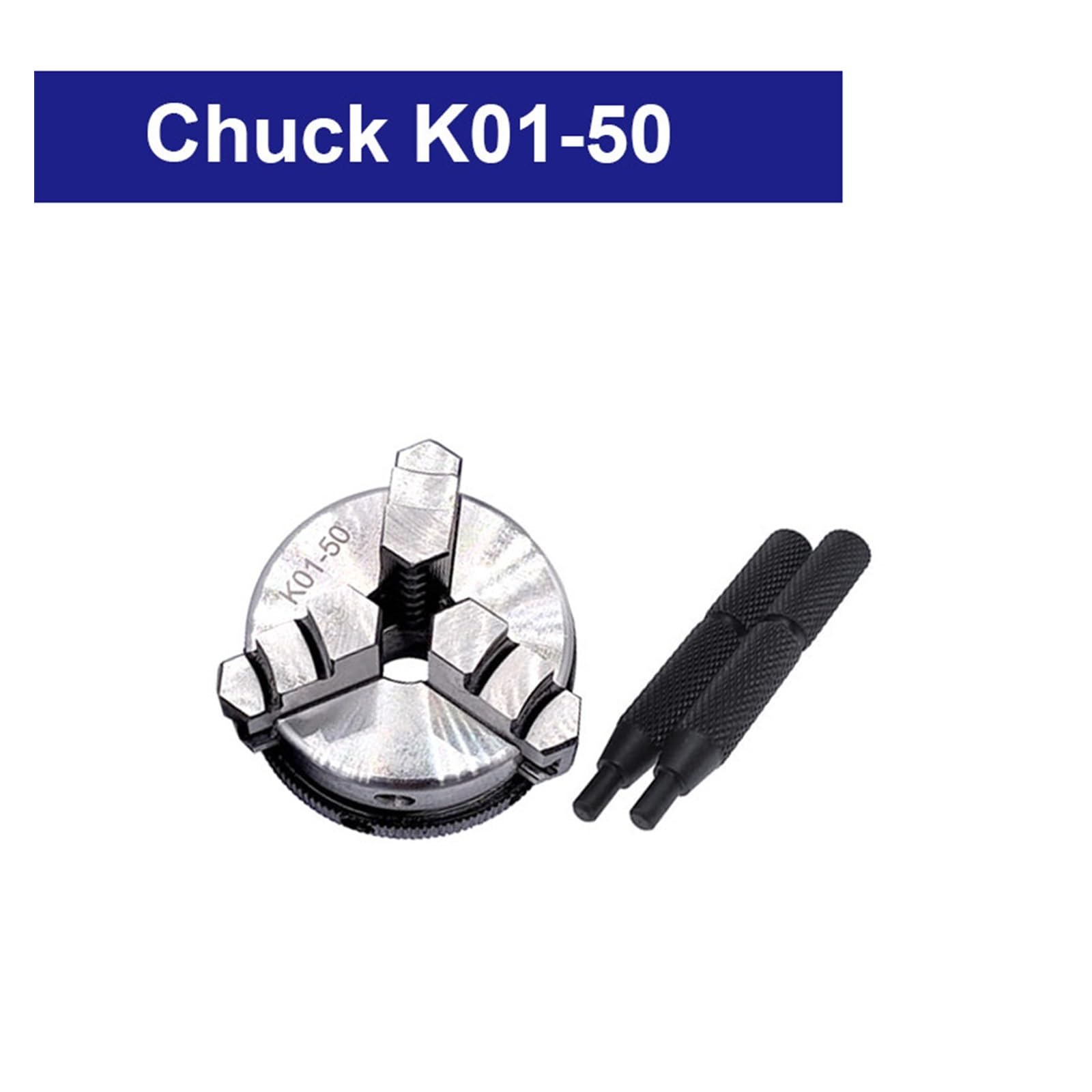 Uchwyt Tokarski, K01-50 uchwyt tokarski 3 szczęki 4 M14*1 korbowód K01-63 80 K02-50 63 80B samocentrujący Mini DIY Metal do narzędzi tokarki drewna(K01-50)
