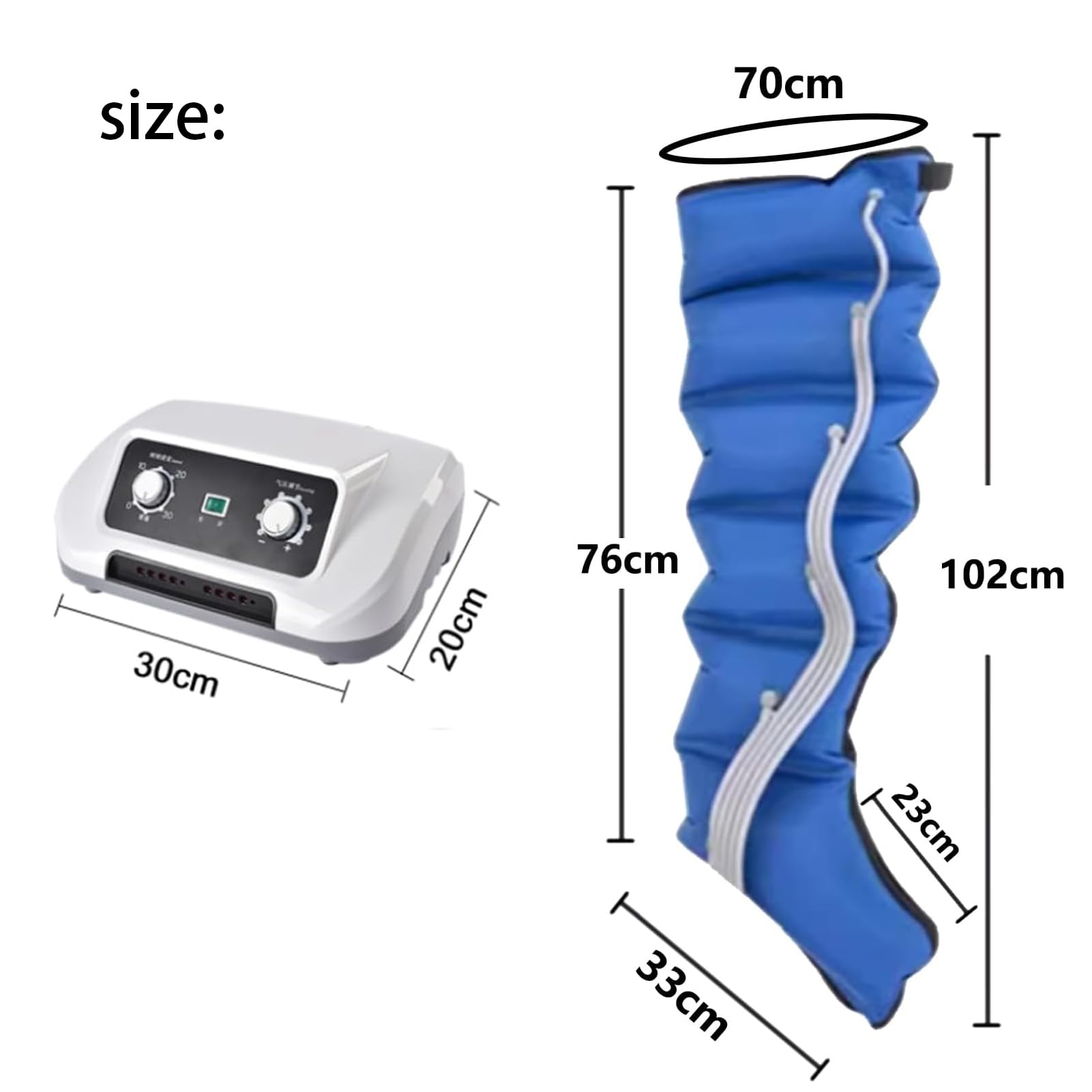 6-komorowy masażer do nóg drenażu limfatycznego do leczenia obrzęku lipidowego, buty kompresyjne L/XL do krążenia i łagodzenia bólu, masażer presoterapeutyczny do nóg, ramion, talii, stóp