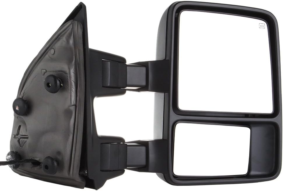 Aintier Towing Mirrors Compatible with 1999-2007 For Ford for F250/for F350/for F450/for F550 Super Duty Tow Mirrors with Power Adjusted Heated LED Turn Signal Width Light Black Housing