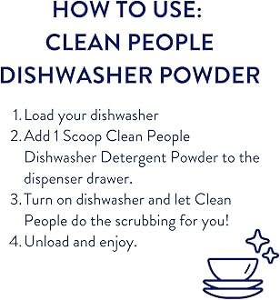 The Clean People Dishwasher Detergent Powder | Cuts Grease and Rinses Sparkling Clean | Residue-Free (30 Ounce, Lavender)