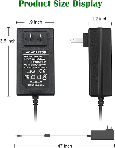 Miniatura 9 de Fuente de alimentación de 12 V 10 A CA 100-240 V a CC Convertidor transformador 12 voltios 10 amperios 120 W con conector de salida CC de 0.217 in x