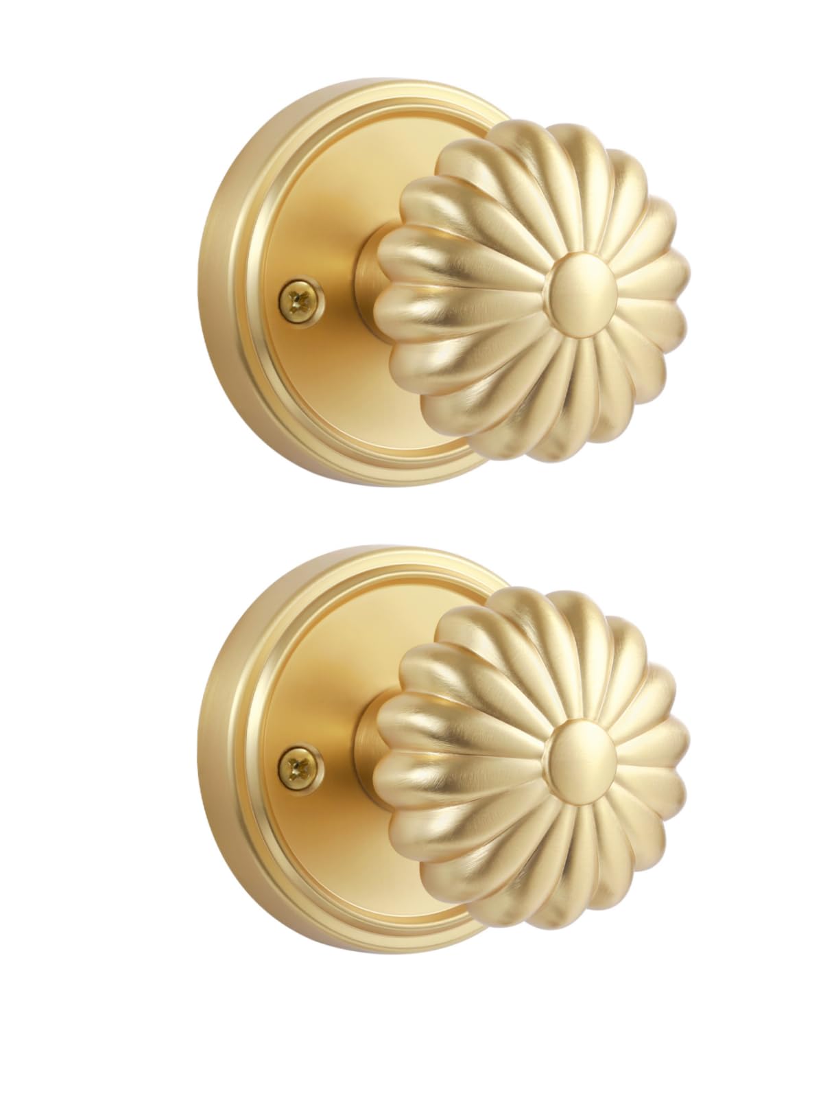 Antique Brass Door Knobs - Retro Privacy Handle -19