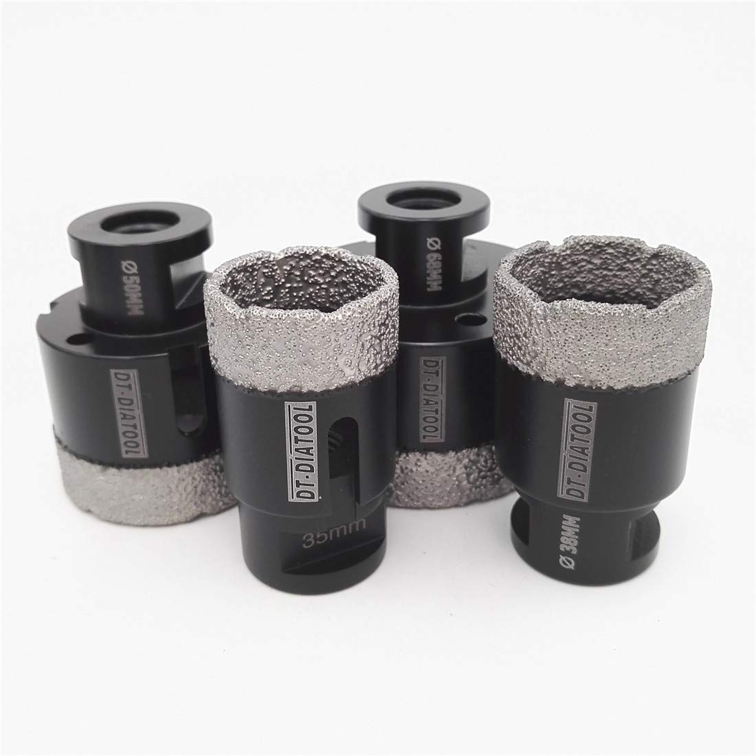 DT-DIATOOL Diamond Drill Bit Set 35/38/50/68mm Hole Saw for Dry Drilling Tile Porcelain Marble Ceramic Granite