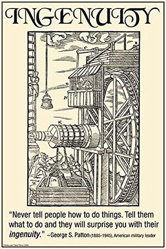 Póster de Wilbur Pierce (24 x 36) con texto en inglés "Never tell people how to do things Tell them what to do and they will surprisyou with their