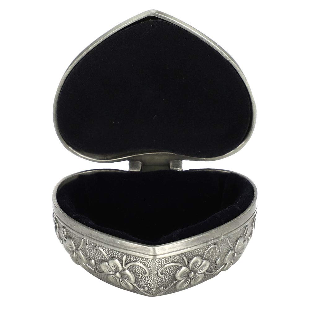 Jewelry Storage Box, Heart Shape Rings Container, Anti-Rust for Earrings Rings