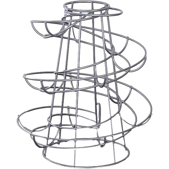 Egg Dispenser Egg Spiral Metal Spiral Design Egg Stand Storage for Approx. 12-18 Eggs Egg Holder Spiral Design Egg Basket for Kitchen Egg Rack Chicken Egg Storage Egg Storage