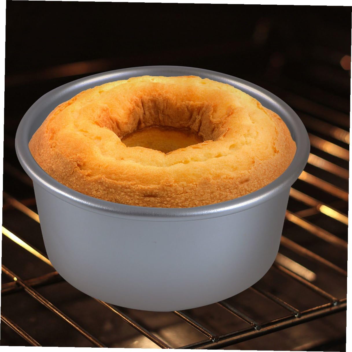 VANZACK Molde con Base Desmontable Pack de 8 Piezas para Hornear Redondo de Aleación de Aluminio Anodizado y Diseño Seguro para Horno Adecuado para Pasteles en Casa o Tienda