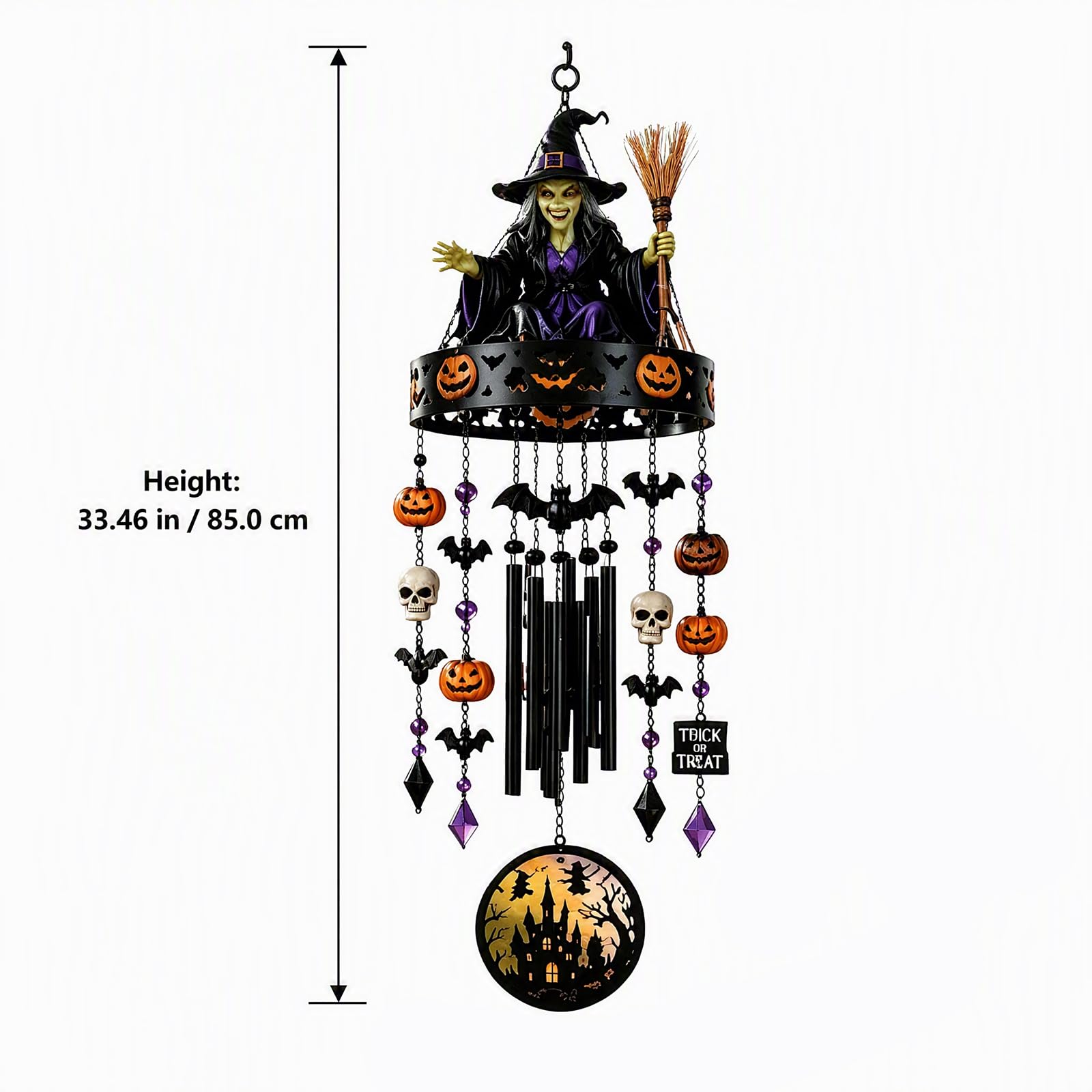 Décoration Fenêtre Et Jardin Halloween Mobile Suspendu Résistant À Rouille