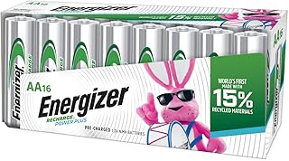 Energizer Power Plus Rechargeable AA Batteries (16 Pack), Double A Batteries