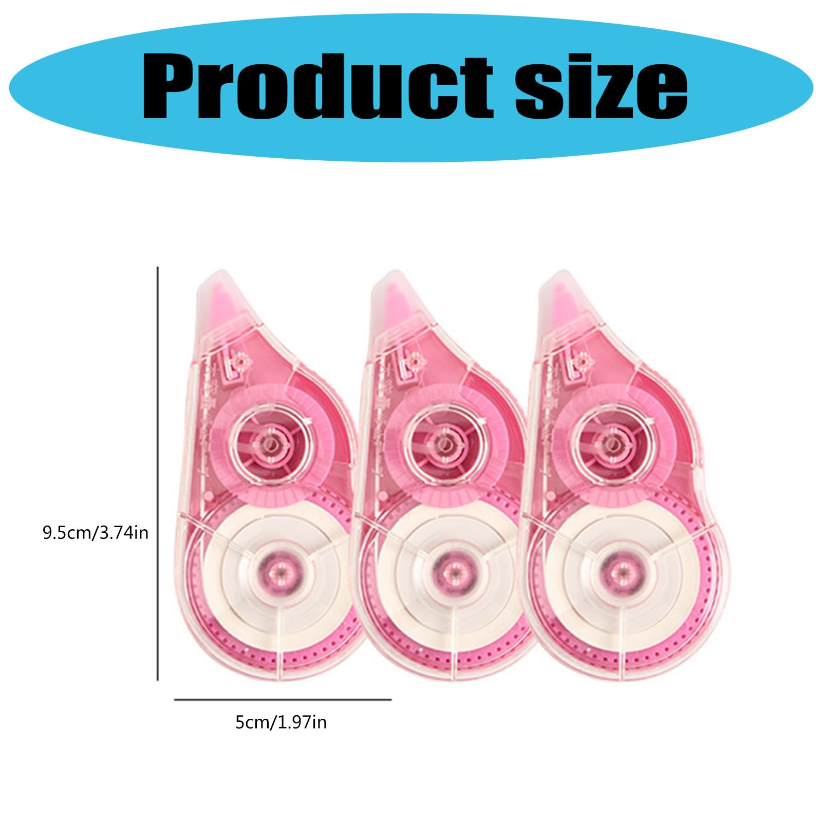 10 cintas correctoras de 8 m x 5 mm, para escuela y suministros, cinta correctora blanca, total de 80 m, para escribir, álbumes de recortes, cinta para estudiantes
