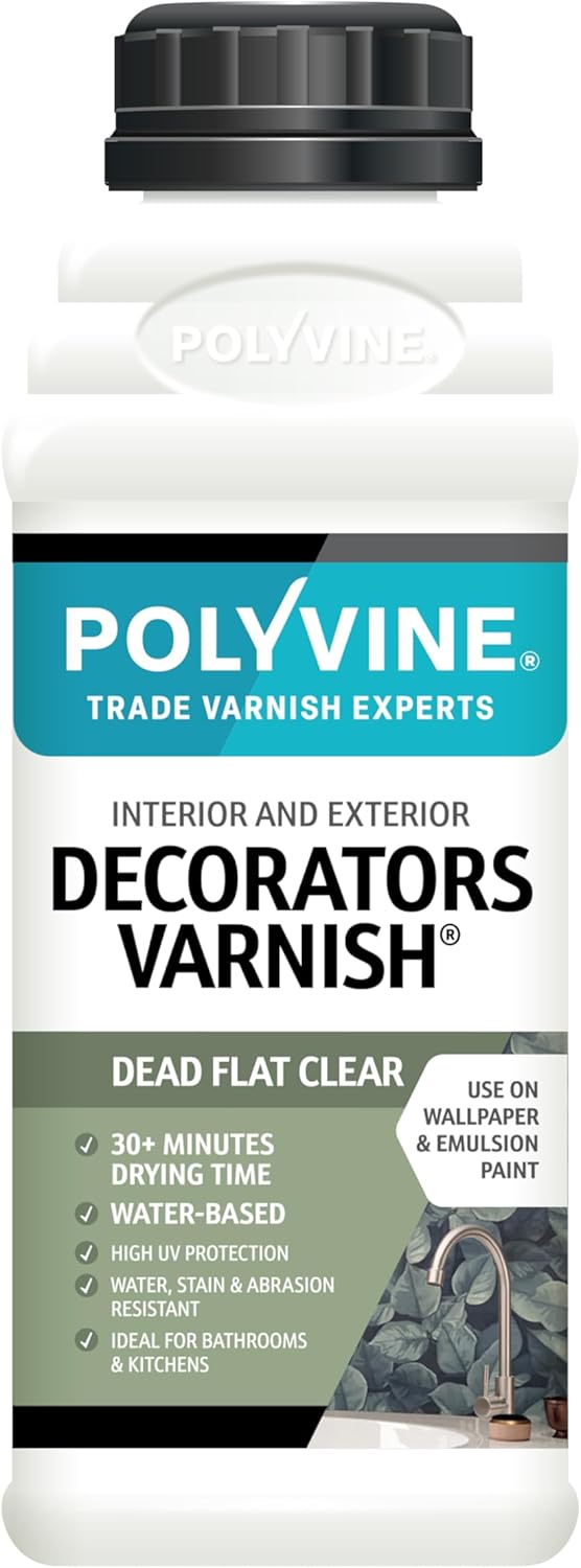 Polyvine Decorator's Dead Flat Varnish Pint / 500ml