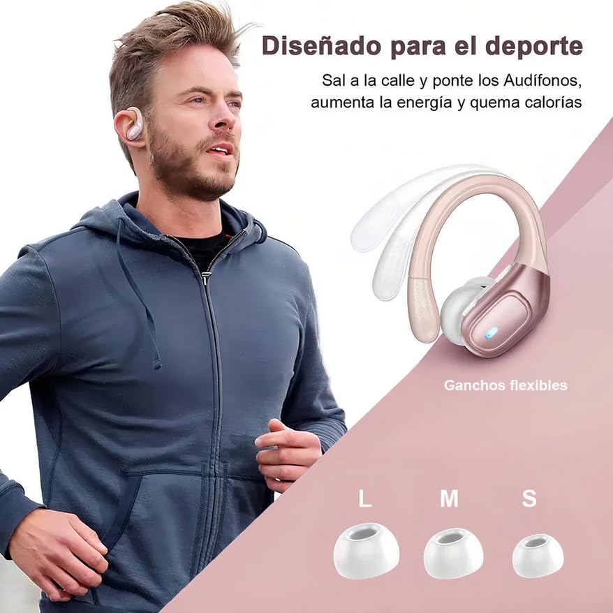 Fones de Ouvido Sem Fio Esportivos BX28, 75h de Bateria LED