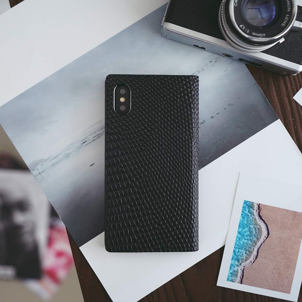 Blасk Frіdау - 60% оƒƒ SLG iPhone XR Leather Wallet Case, D3 Italian Lizard Leather Diary Flip Cover Card Slot Holder with Gift Box, Handmade and Designed for Apple iPhone XR (Black) Uр Tо 40% оƒƒ SLG iPhone XR Leather Wallet Case, D3 Italian Lizard Leather Diary Flip Cover Card Slot Holder with Gift Box, Handmade and Designed for Apple iPhone XR (Black)