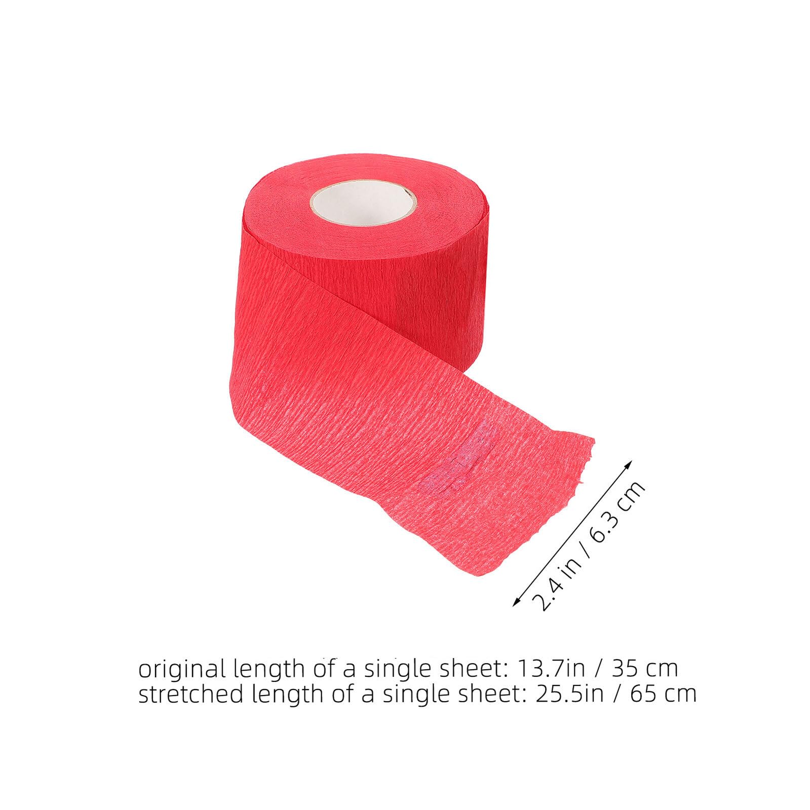 STOBAZA 10 Cintas Desechables Cuello en Peluquería de Papel Rojo Protección Capilar y Fácil de Rasgar para Cortes en Salones Profesionales Casa