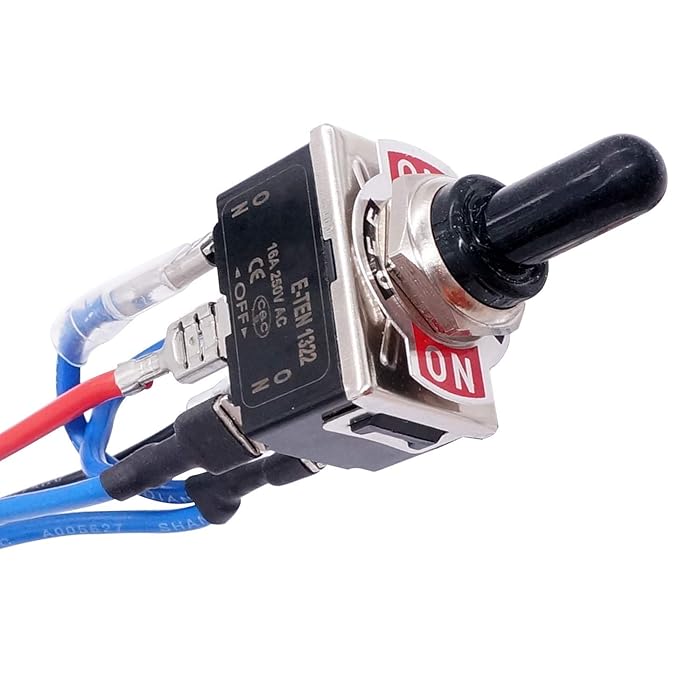 Buy Taiss/Motor Toggle Switch 6 Pin 3 Position Latching ON/Off/ON DPDT Reverse Polarity DC Motor