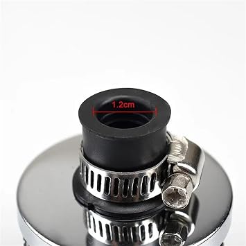 Motorcycle Accessories Universal 12mm Air Filter Motorcycle For Suzuki Address V125g(Black- Silver)