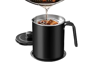 Chihee Grease Can for Kitchen with Strainer