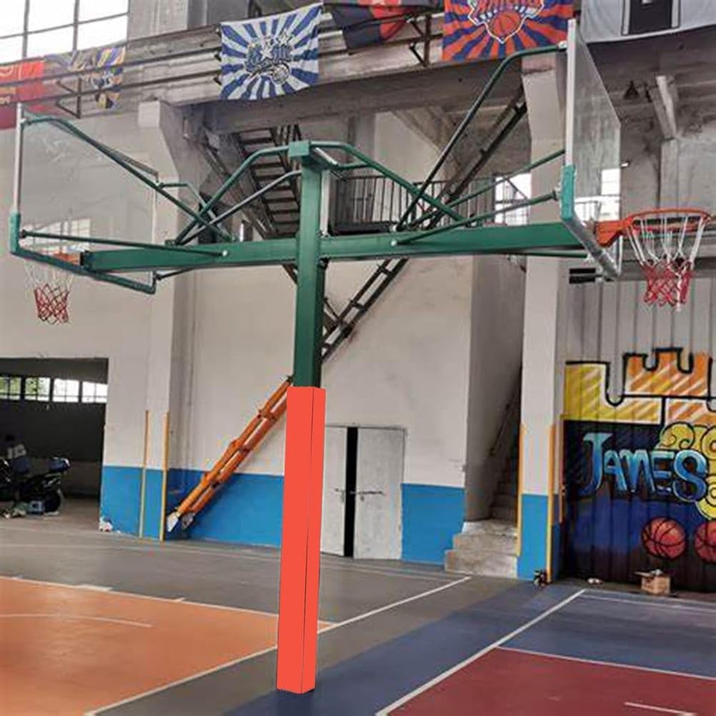 Kwadratowa podkładka do koszykówki na każdą pogodę, wysokość 2 m, wyściółka ochronna do drążka podtrzymującego, grubość 2,5 mm podkładka treningowa do koszykówki, bezpieczna