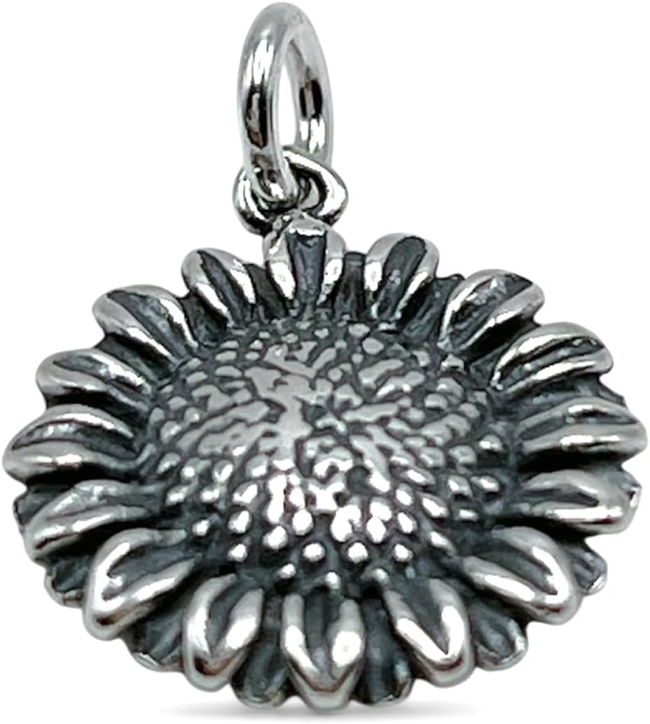 KEVIN N ANNA Sterling Silver Sunflower Pendant Necklace, 18" - Image 5