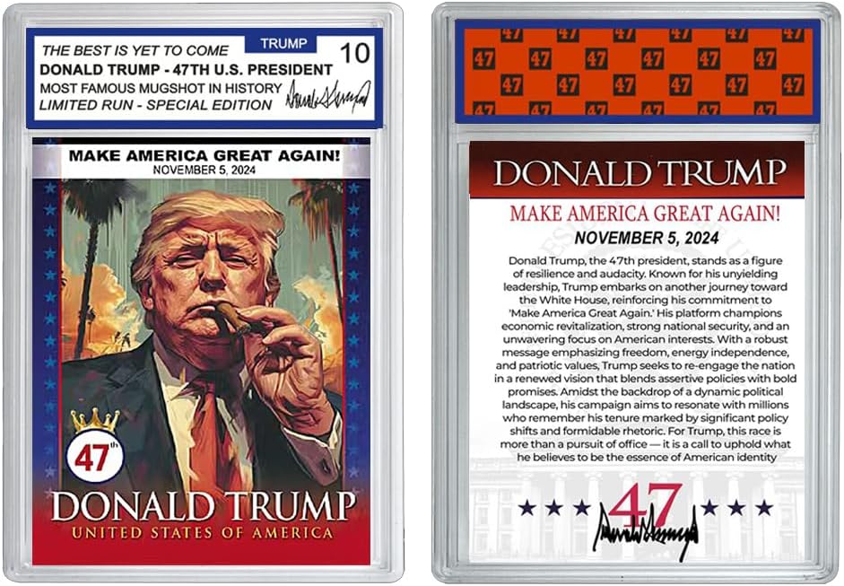 2024 47th US President Donald Trump Trading Card Make America Great Again Rating Card Collection Fans Gift Thumbnail