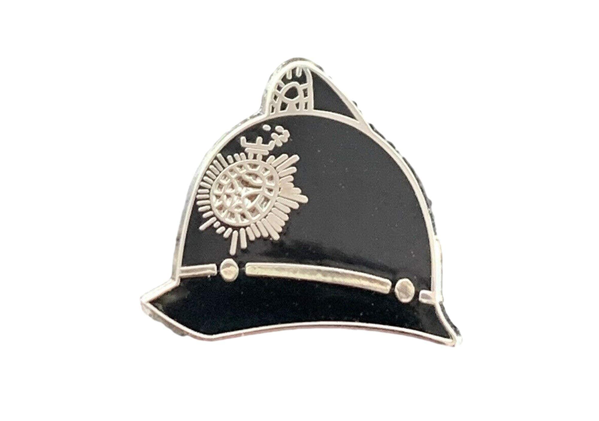 Smartbadge Silver Smartbadge® Helmet Bobby Policeman Hard Quality Enamel Lapel Pin Badge