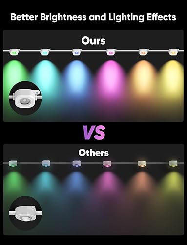 Miniatura 7 de Luces permanentes para exteriores de 50 pies, luz de alero RGBW con 36 luces LED, más de 111 modos de escenas iluminación al aire libre, luz