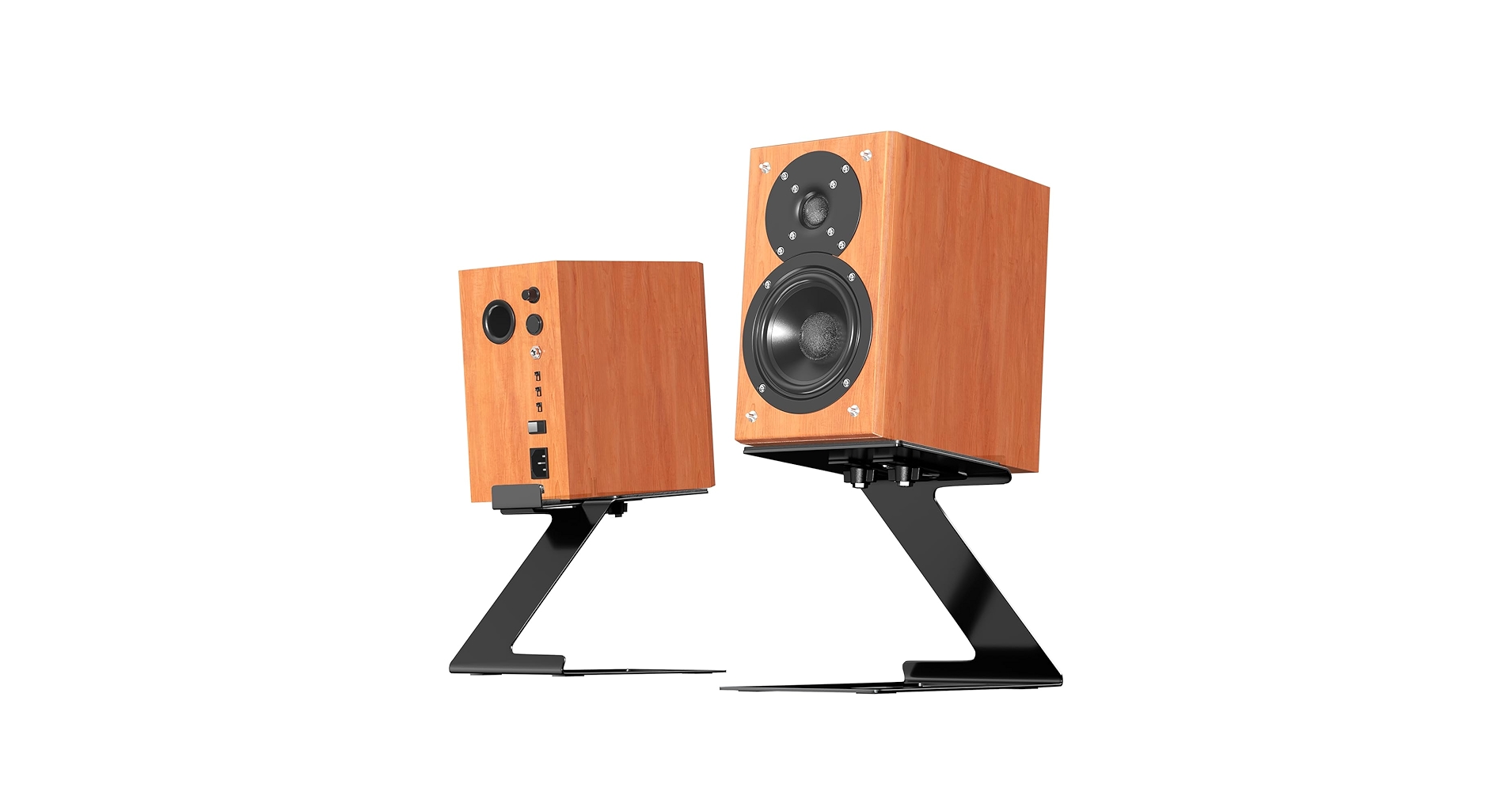 HumanCentric Desktop Speaker Stands Wedge For Medium Speakers, Anti Vibration Silicone Angled Riser For Computer, Bookshelf, And Studio, Compatible With A5+, HD4, HD6, P4, HDP6 And More