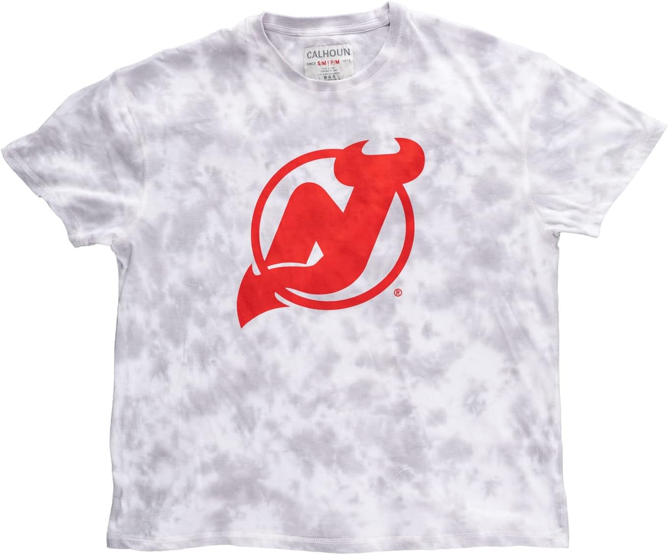 Calhoun NHL Womens Oversized Loose Fit Drop Shoulder Tie Dye Crewneck Short Sleeve T-Shirt