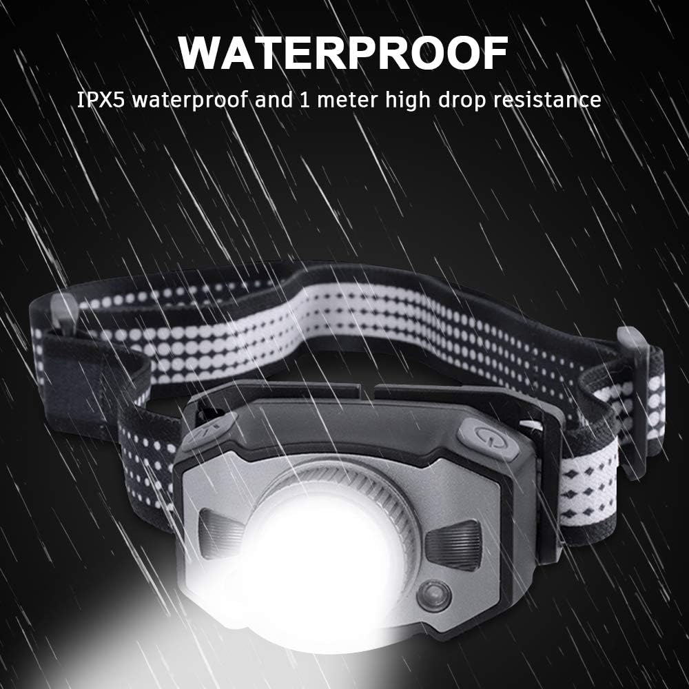 🔥 Flаѕh Sаlе LED Headlamp USB Rechargeable Headlight (2 PACKS) XPG2 Super Bright Headlamp Zoomable IPX5 Waterproof Headlamp Flashlight, Headlight with White & Red Light, Perfect for Running, Camping, Hiking...