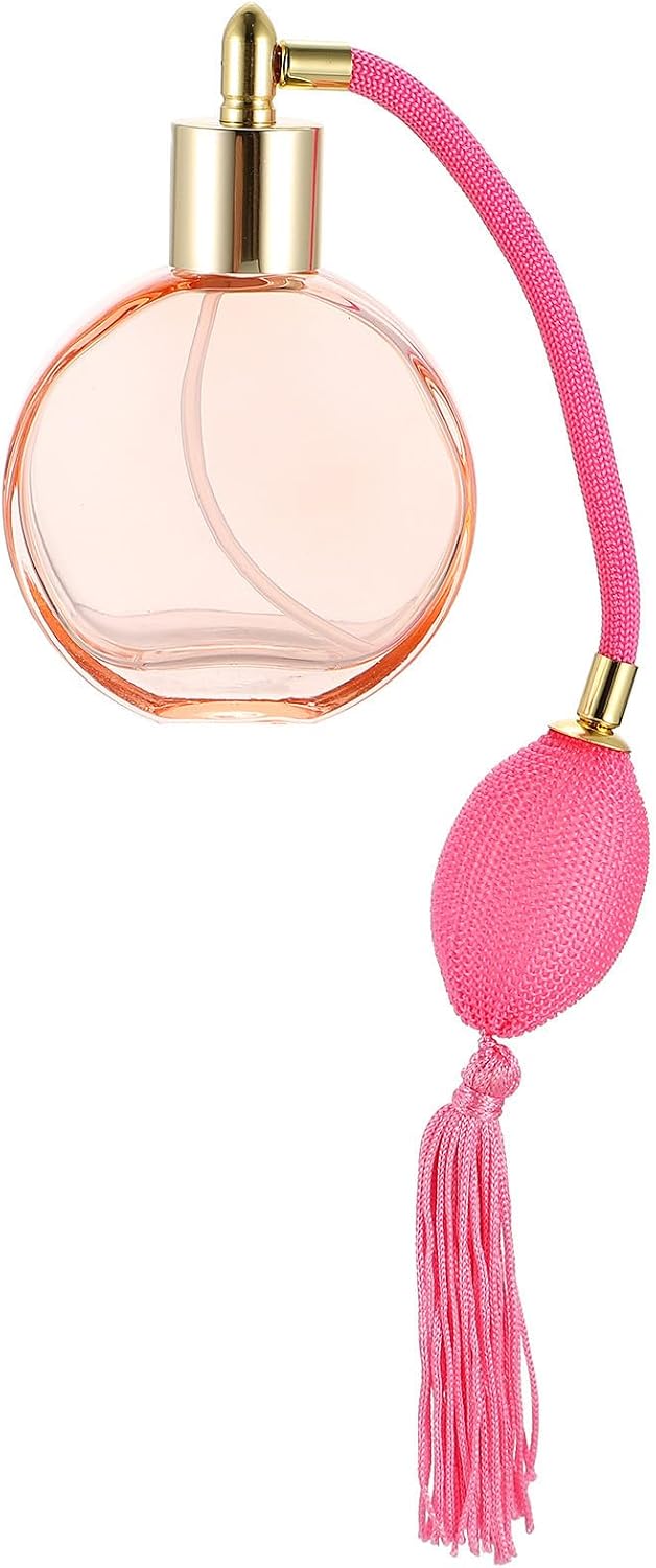 Kichvoe 75ml Vintage Glass Perfume Atomizer Spray Bottle, Easy to Use and Carry, Refillable Essential Oil Container for Travel and Home Aromatherapy