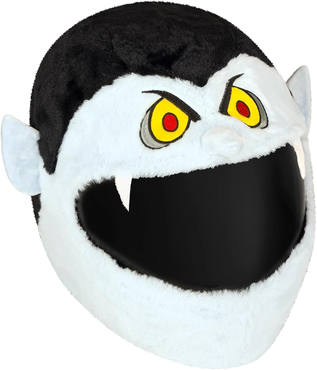 Moto Loot Helmet Cover for Motorcycle Helmet, Fun Rides and Gifts (Cover Only. Helmet Not Included) - Vampire