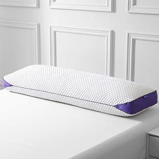 HOMELAB Adjustable Shredded Memory Foam Body Pillow, Cooling Long Pillow with Washable Cover, Full Support for Side Sleepers, Back, Hip & Leg Comfort, 1 Pack 20"x52"