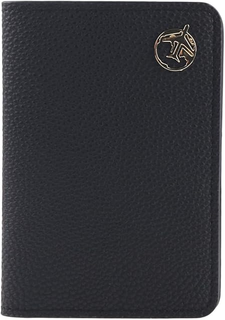 Lychii Passport Holder Cover, PU Leather Travel Wallet Case Organiser for Passport, Business Cards, Credit Cards, Boarding Passes (Black Wallet)