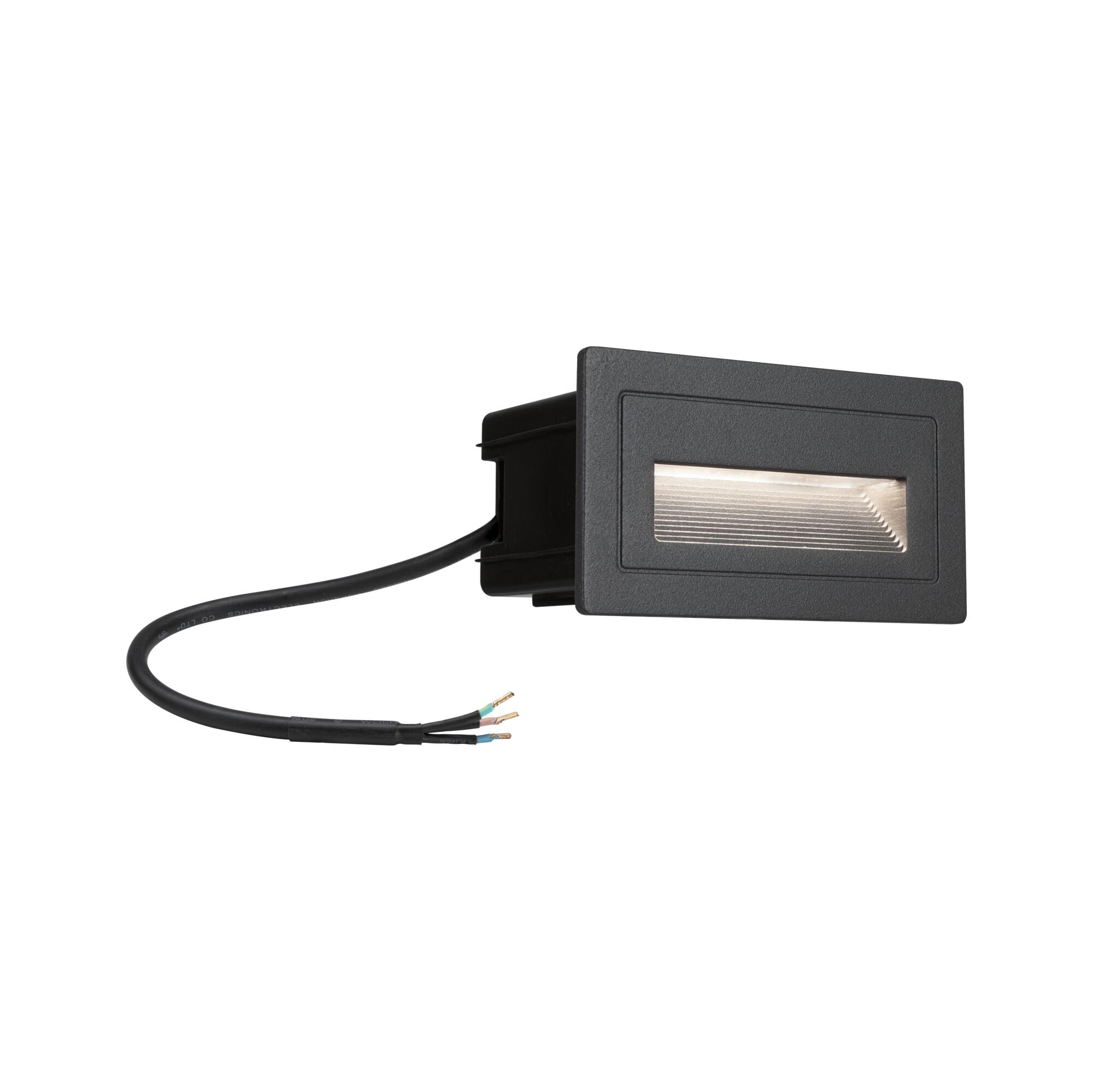 Paulmann 94383 luminaire d'extérieur LED encastré mural Long IP65 Blanc chaud 103x58 mm carré incl. 1x4 watts éclairage extérieur Noir lampe d'extérieur aluminium lampe de jardin 3000 K