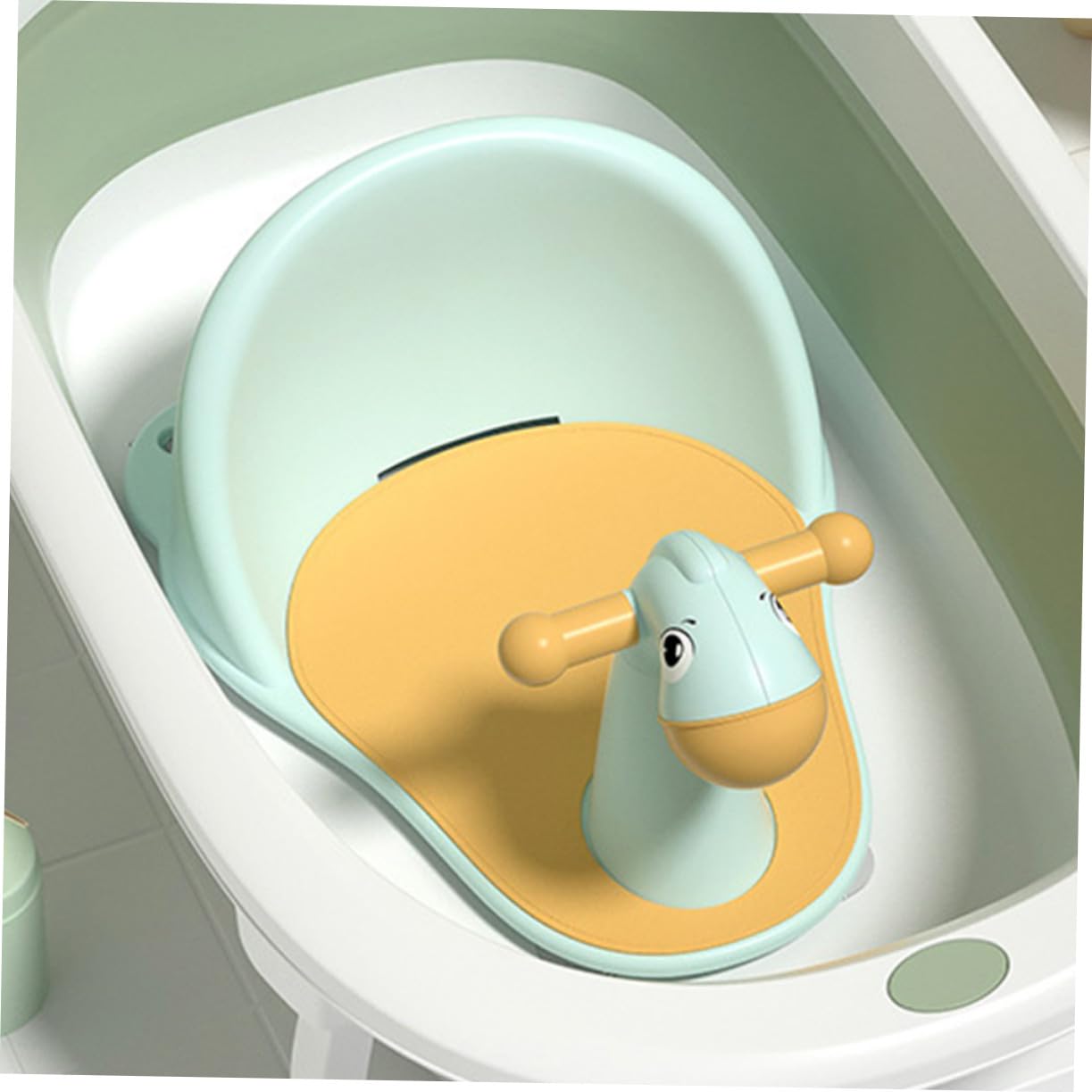Silla de Baño para Ñiño Antideslizante Ventosas, Asiento Ergonómico Pequeño en Plástico Seguro, Soporte Estable para Ducha y Bañera, Adecuado para Recién Nacidos y Niños Pequeños