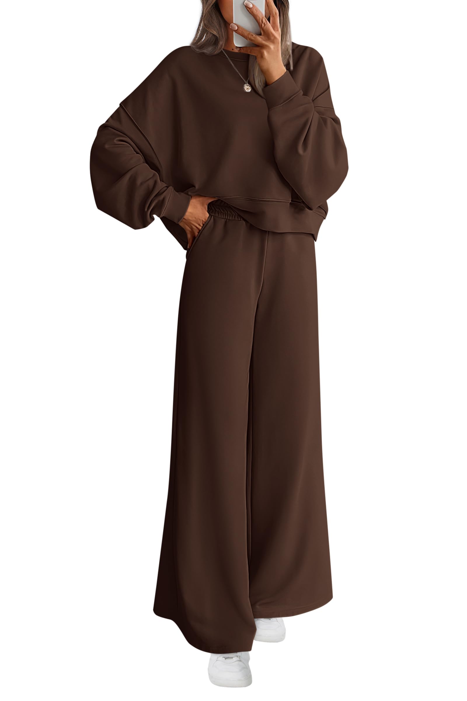 PRETTYGARDEN Wide Leg Sweatsuit