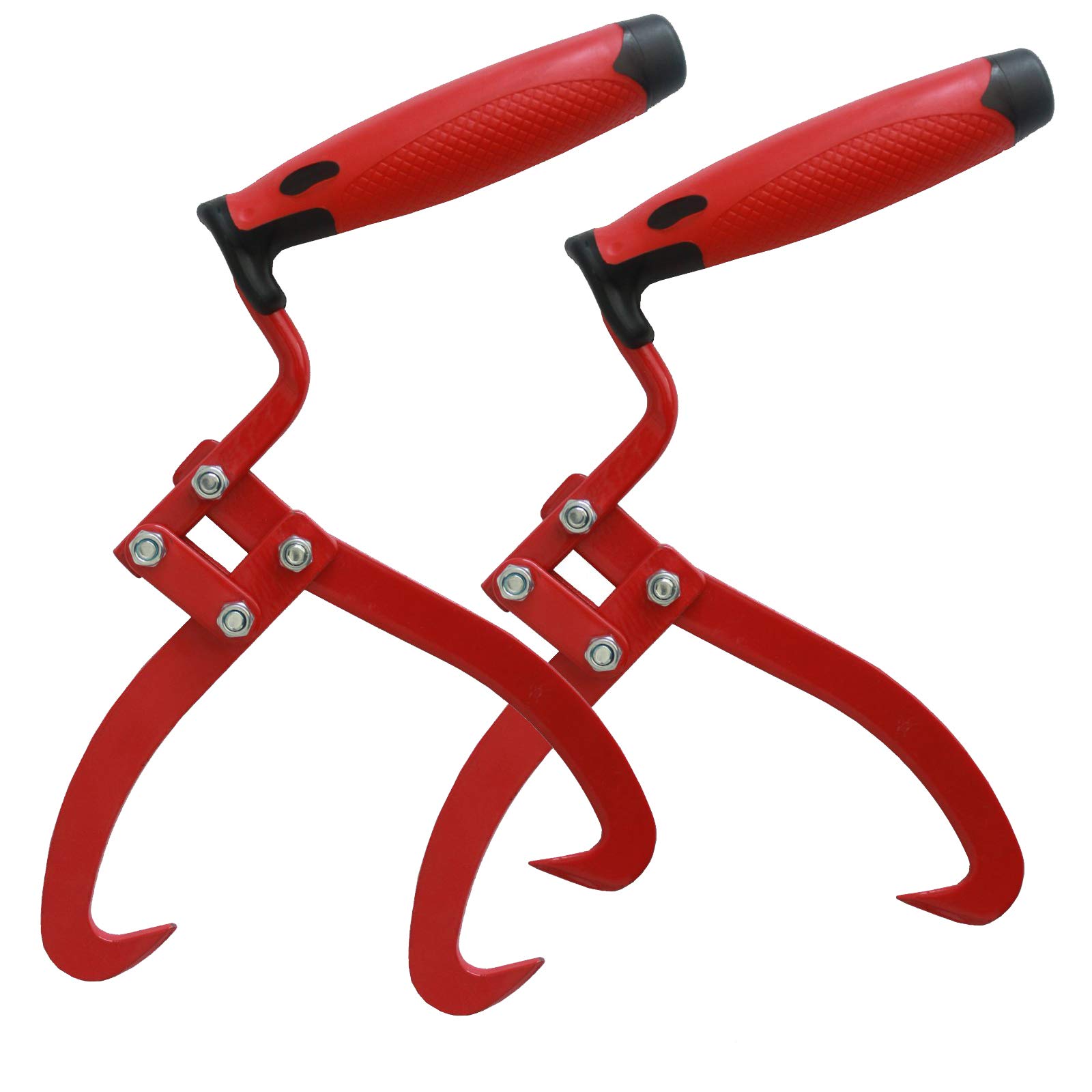 Baumarktplus Handpackzange 7 Zoll Packzange Maulöffnung 18 cm Handhebehaken Sappie Holzgreifer Holzpackzange Schleppzange Forstzange Forst Holz Outdoor (2 Stück)