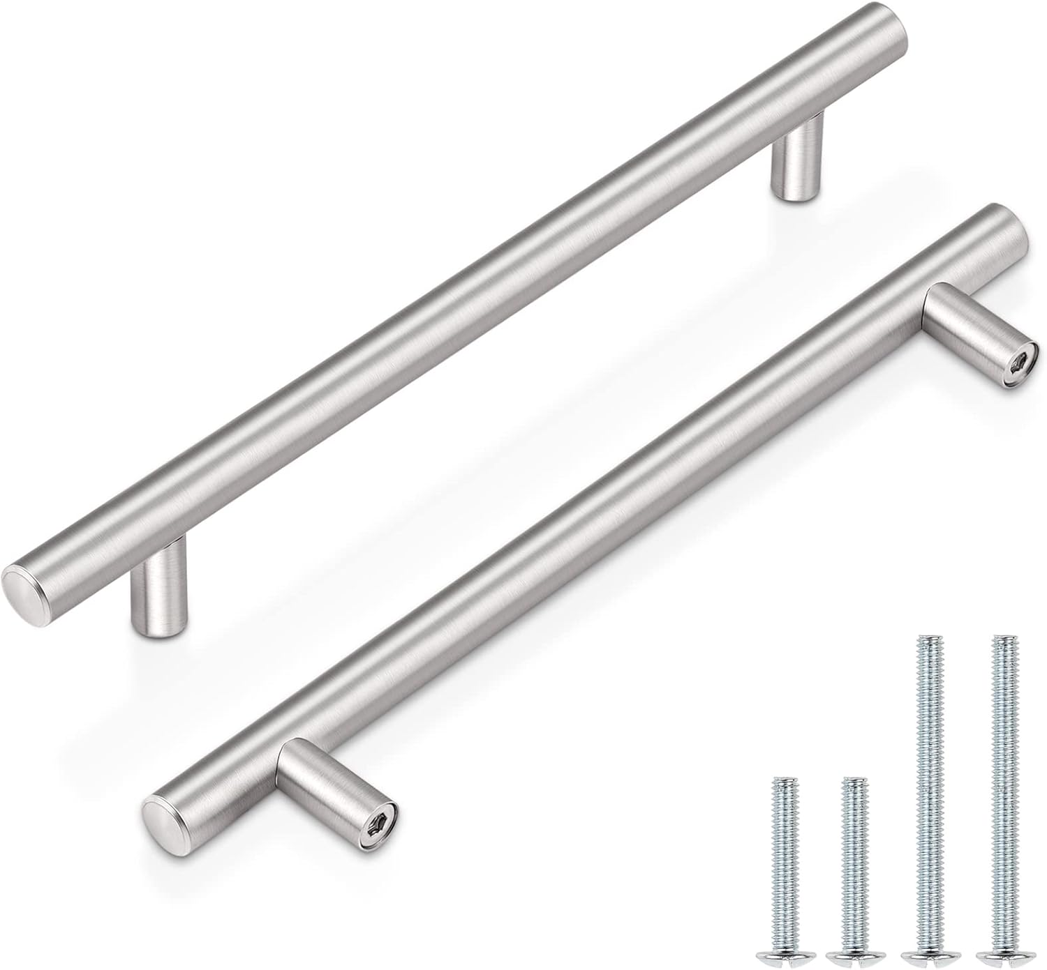 Probrico 12 Pack 7-1/2 Inch Kitchen Cabinet Handles in Brushed Nickel