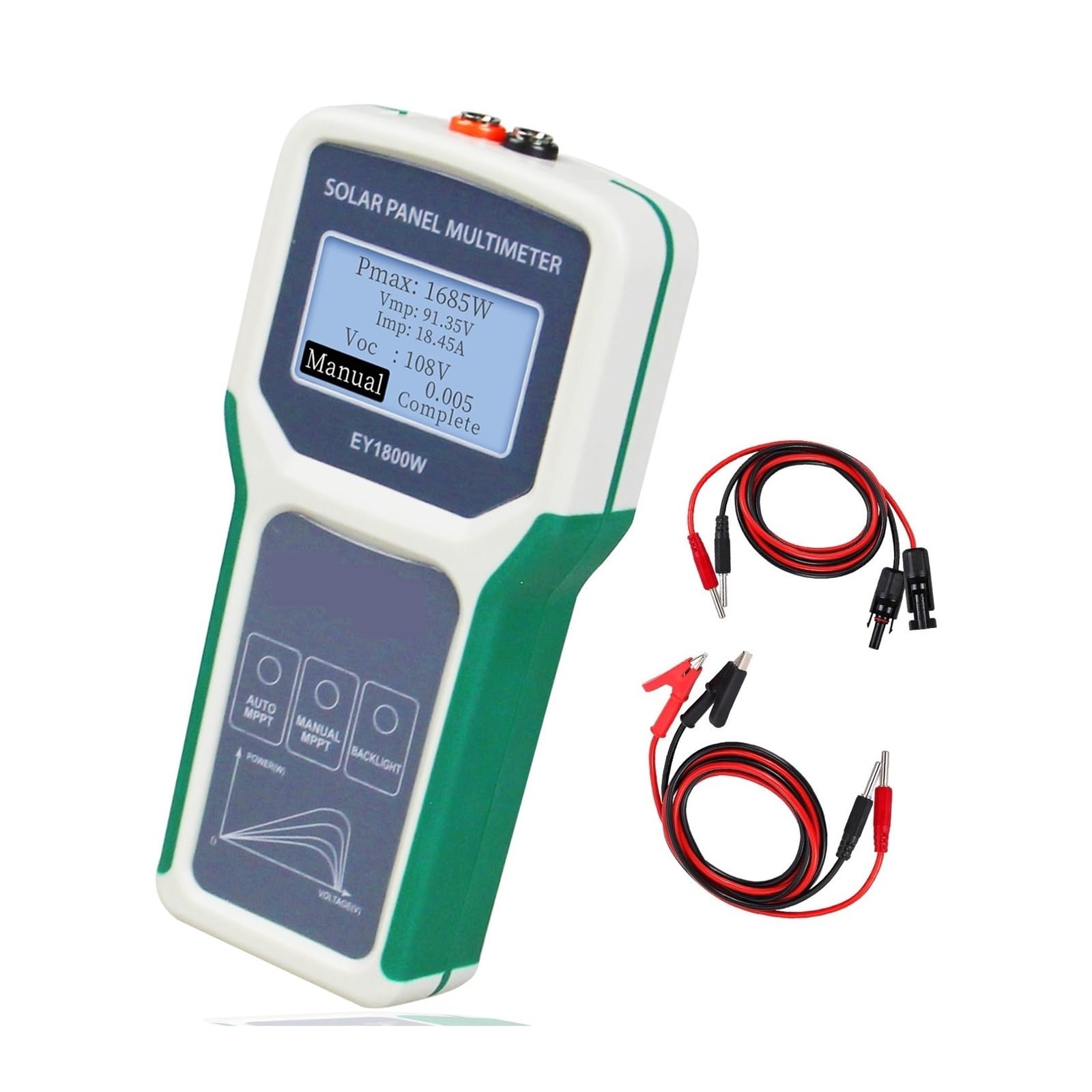 Multimetr do paneli fotowoltaicznych EY1800W Panel słoneczny MPPT Tester mocy modułu fotowoltaicznego 120