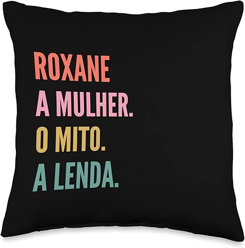 Funny Portuguese First Name Design - Roxane Throw Pillow