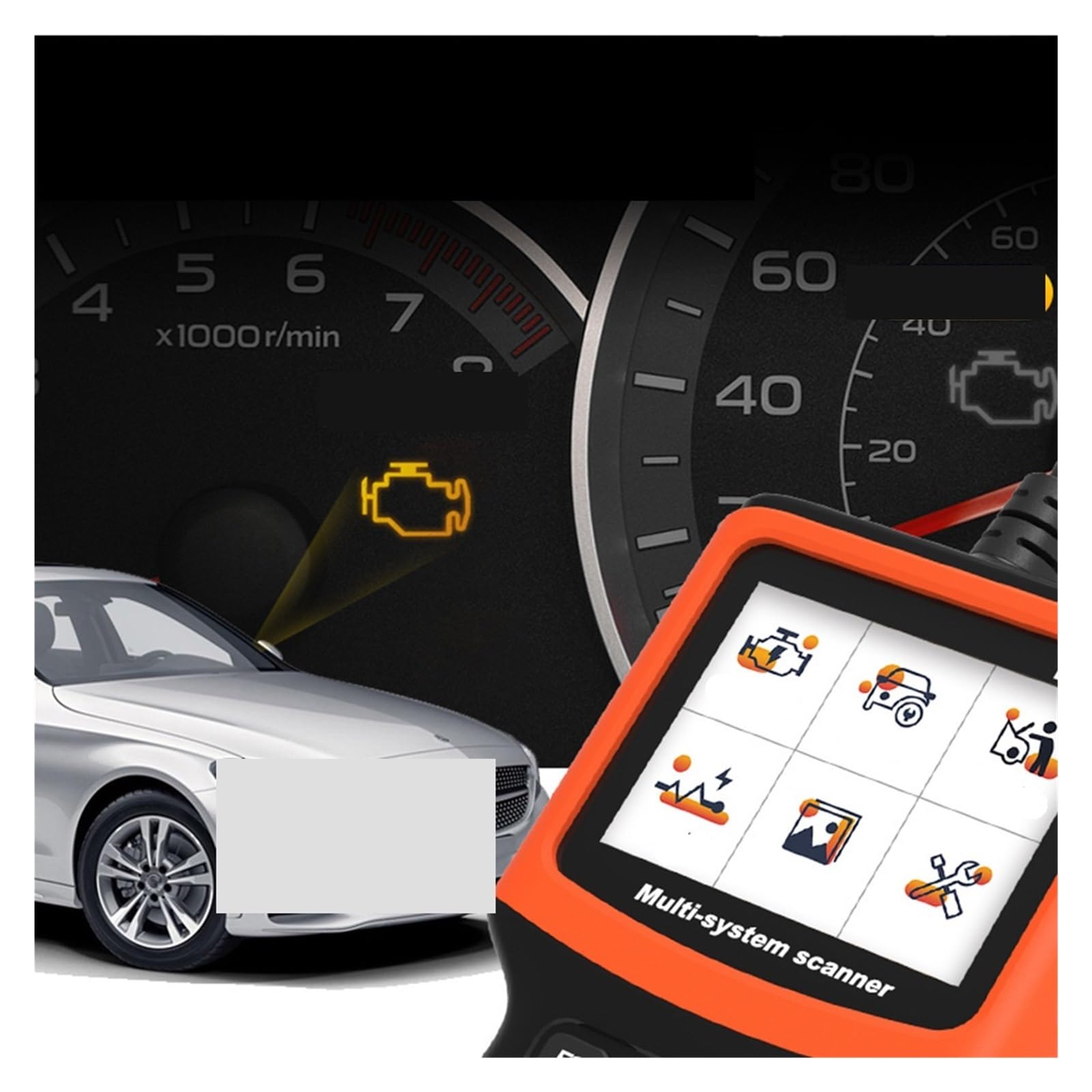 Narzędzie testowe Precision Engine Tester OBD2 Podstawowa diagnostyka usterek samochodowych dla ABS Łatwy w użyciu