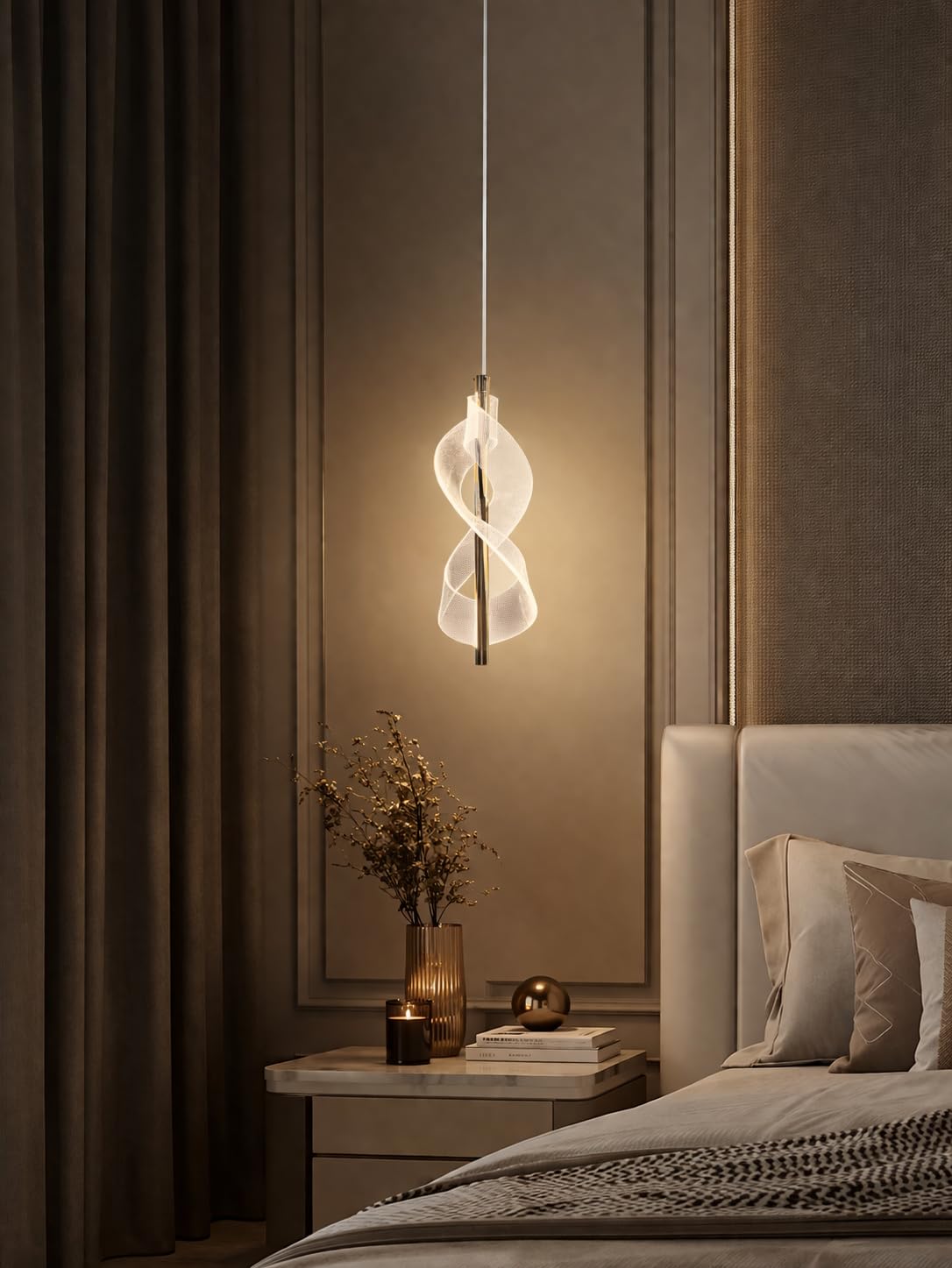 FILLISKA Colour Changing Pendant Light - FrenchGold -1